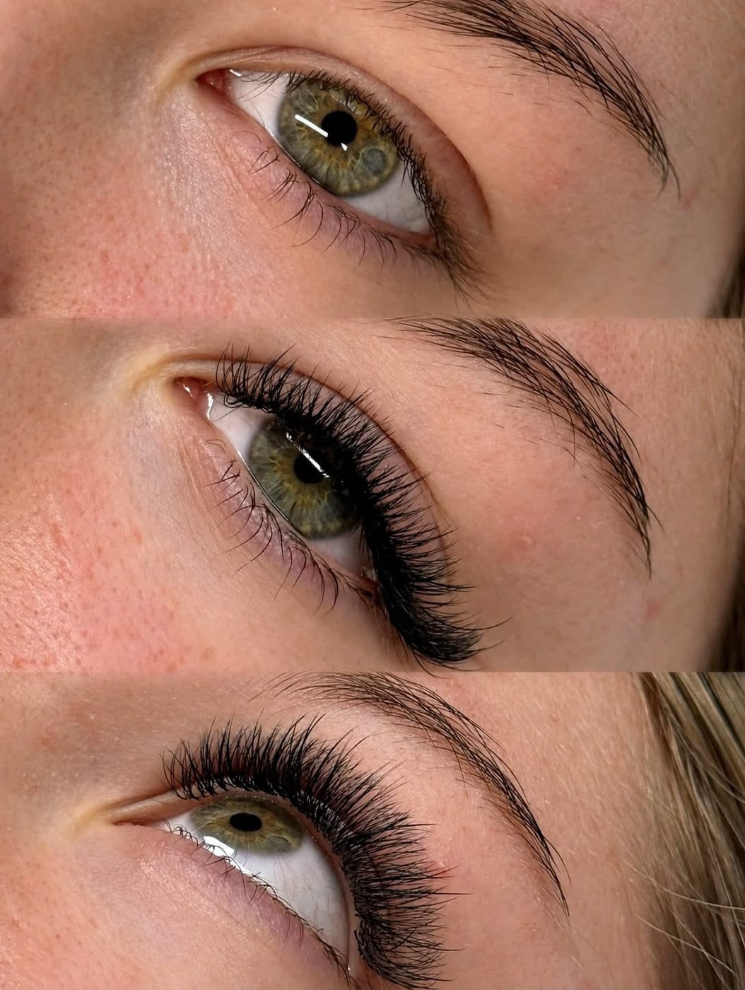 Wimpernverlängerung bei CENTRALBEAUTY: ohne, mit und von der Seite